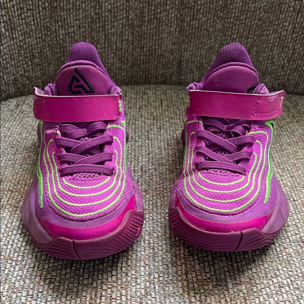Nike Kids Purple and Green Sneakers